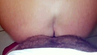 Creampie my shaved housewife cunt doggystyle then watch me piss everywhere!