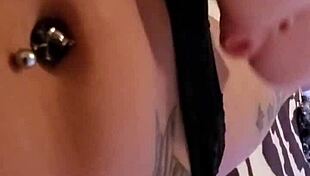 petite emy angel gropes her pussy with dildo toy play