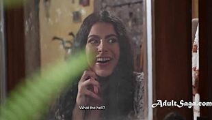 City Teen's Sneaky Cowgirl Ride on Farmland Nudist's Hard Cock Turns Outdoor Fuck Wild