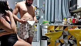 IFOOD DELIVERY GUY CAN'T WAIT TO FUCK THIS BRAZILIAN LATINA PUSSY