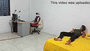 Step sister lounges as i jerk off right for her eyes