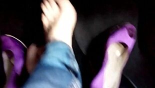 Lick femdom feet in sexy heels