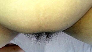 Chubby latina spreads her huge hairy wet pussy wide