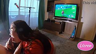 he wins fortnite while i suck his cock deep