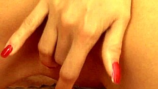 girl rubs clit furiously on couch during steamy webcam masturbation session!