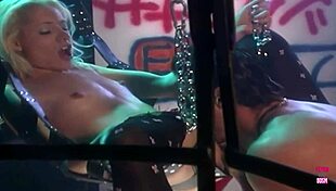 blonde cage chick sneaks out for sneaky sexy bang