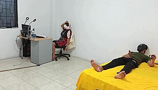 Step sister lounges as i jerk off right for her eyes