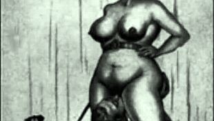 vintage erotic drawings capture steamy comic scenes from retro antique era