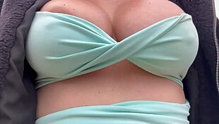 Italian Milf Artemisia's Big Tits Bounce on Beach Hike!