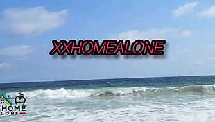 hey, this sex-crazed 18+ teen finally bangs on the beach all wet and wild