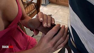 Barbi's soft feet meet massive black cock thrill