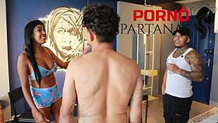 iara mistakes husband in bathtub big tits brazilian milf shows shaved pussy closeup