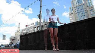 jeny smith flashes upskirt legs outdoors part 2