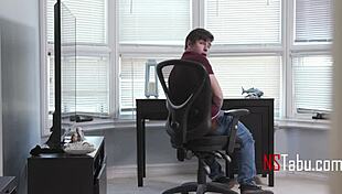 Weird my stepmom watches me stroke my cock?!