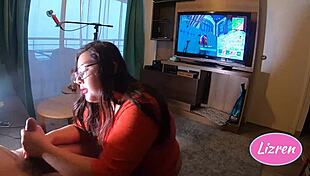 he wins fortnite while i suck his cock deep