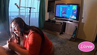 he wins fortnite while i suck his cock deep