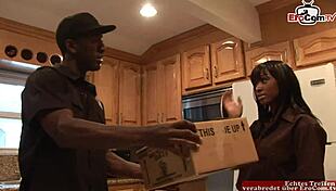 Skinny ebony teen craves big black monster cock with small tits