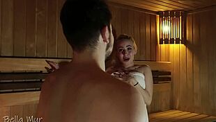 curvy hottie fucks stranger in sauna 🔥💦