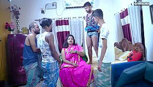 stepmom milf gangbanged by step sons facial blast