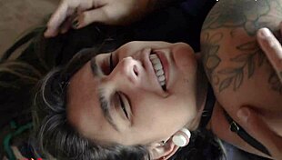 brazilian couple rides cowgirl doggystyle romantically outdoors