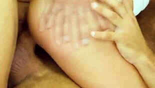 skinny babe wrecked hard by double cocks in wild threesome action