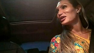 street hunt for black cock ends in transsexual cum explosion