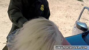 marilyn moore the cute ash-blonde has outdoor office sex with police officer uniform cumshot facial