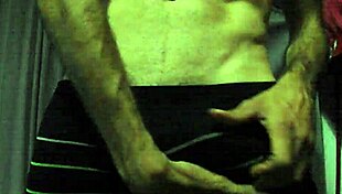 Mature man strokes monster cock to cum