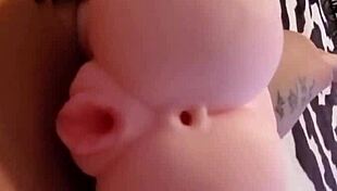 petite emy angel gropes her pussy with dildo toy play