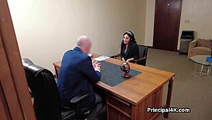 Principal, taste this mature teacher's juicy pussy riding your cock at work?