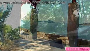 naughty schoolgirl chisa miyamae sucks boyfriend's balls dry while fingering in the forest