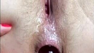 my huge gaping anal hole squirts wildly during dirty talk anal masturbation homemade frenzy