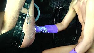 relentless shemale bdsm anal fisting with huge hand stretches ladyboy ass part one