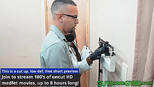 angel ramirez spreads ass for nurse in latex gloves during intense hospital exam