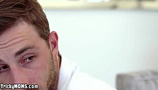 Beautiful long-legged stepmom dives into taboo handjob and sex with POV