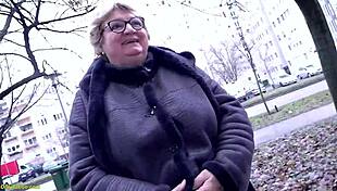 Extreme ugly fat granny with huge belly gets roughly fucked doggystyle by monster cock