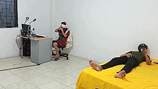 Step sister lounges as i jerk off right for her eyes