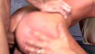 Cocksucking classy beauty with small tits rides double penetration cowgirl anal in European group spit fest.