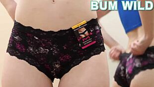 sexy teen slips off lingerie panties to tease her young nude body slow