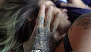 brazilian couple rides cowgirl doggystyle romantically outdoors