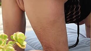 mature amateurs banging hot in the garden 😈🌳