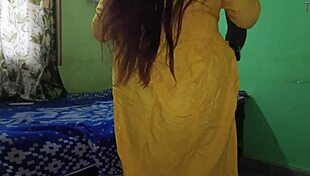 Indian Hot Bhabhi Bent Over In Dress For Dever's Doggystyle Pounding