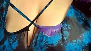 mature milf's big pussy lips tease through tight shorts