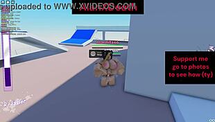 this fighting game hides some sneaky boob and pussy action outdoors