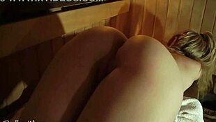 curvy hottie fucks stranger in sauna 🔥💦