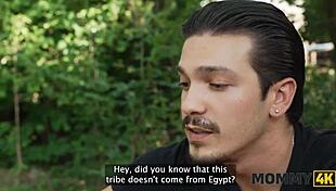 sexy mommy4k with huge tits grabs young 18+ cock for wild outdoor forest sex adventure