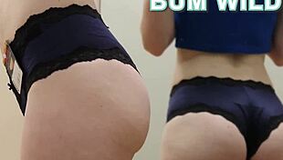 sexy teen slips off lingerie panties to tease her young nude body slow