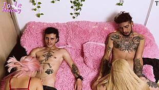 First Foursome Fills Me with Big Cocks and Thick Cum in Wild Orgy