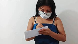 soldier crossdresses and fucks sexy venezuelan seller cowgirl at work