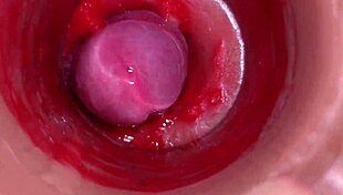 close up pov monster cock creampie fucks deep into vagina cervix